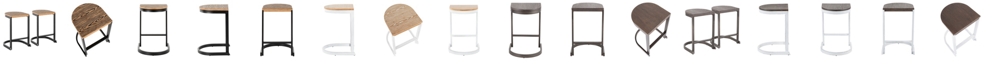 Lumisource Industrial Demi Counter Stool Set of 2